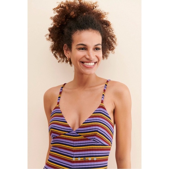 Anthropologie SUNDRY Striped Knit Jumpsuit sz. (1) Sz. Small Sz. 4-6  NWOT - Picture 6 of 16